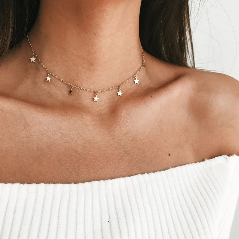 Women's Stars Choker Necklace Women's Stars Choker Necklace