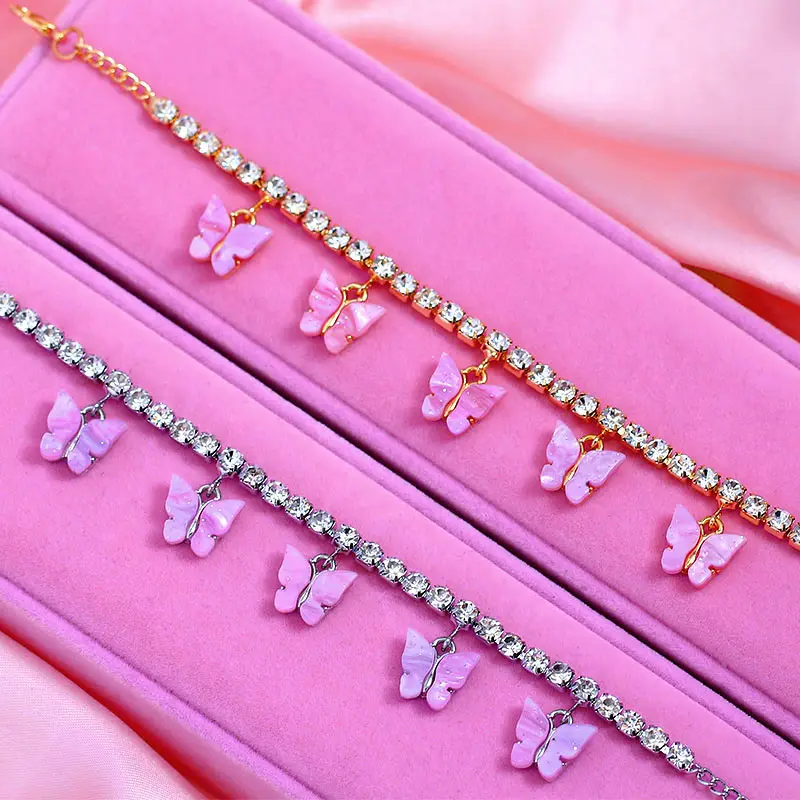 Butterfly Rhinestone Women's Ankle Bracelet Butterfly Rhinestone Women's Ankle Bracelet