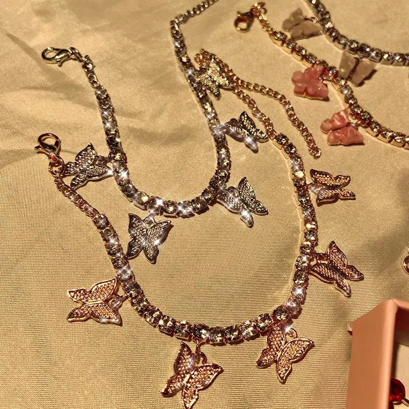 Butterfly Rhinestone Women's Ankle Bracelet Butterfly Rhinestone Women's Ankle Bracelet