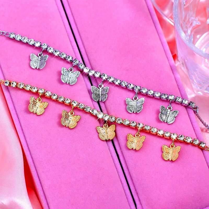 Butterfly Rhinestone Women's Ankle Bracelet Butterfly Rhinestone Women's Ankle Bracelet