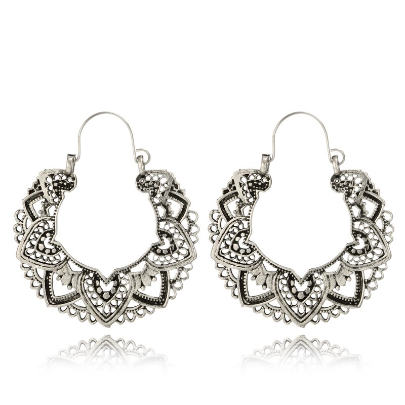 Women's Vintage Antique Silver Drop Earrings