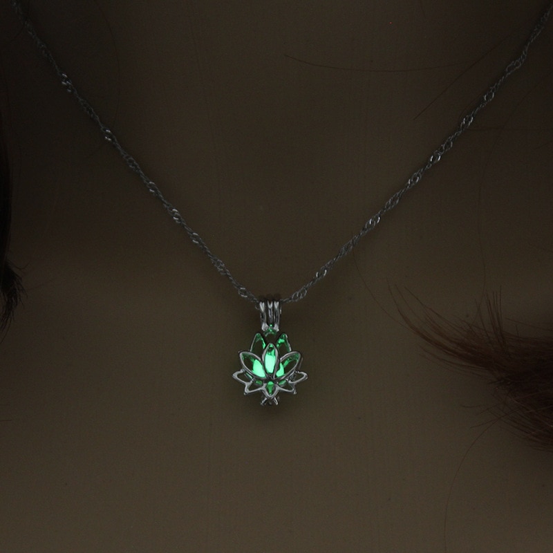 Luminous Lotus Shaped Necklace
