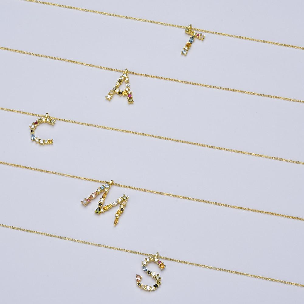 925 Sterling Silver Initial Pendant Necklace