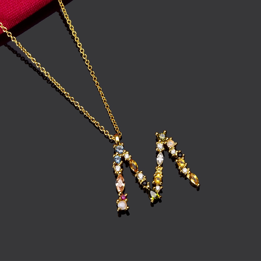 925 Sterling Silver Initial Pendant Necklace