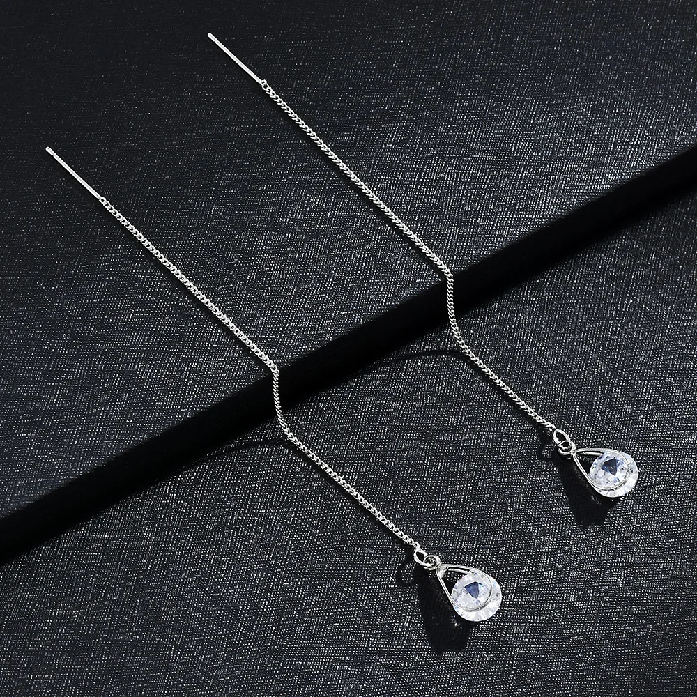 Women's Water Drop Chain Earrings