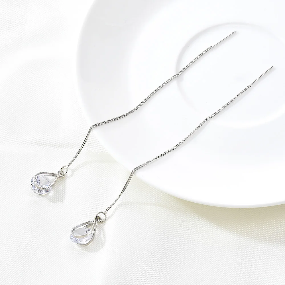Women's Water Drop Chain Earrings