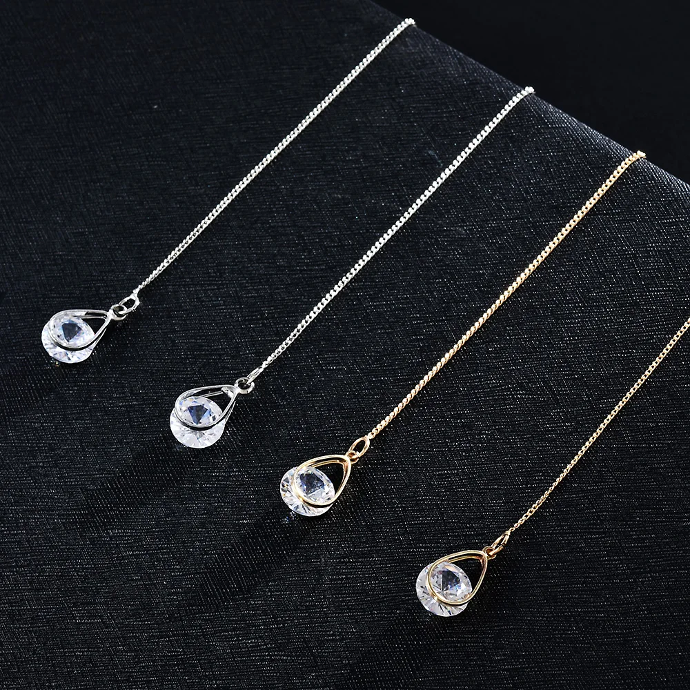Women's Water Drop Chain Earrings