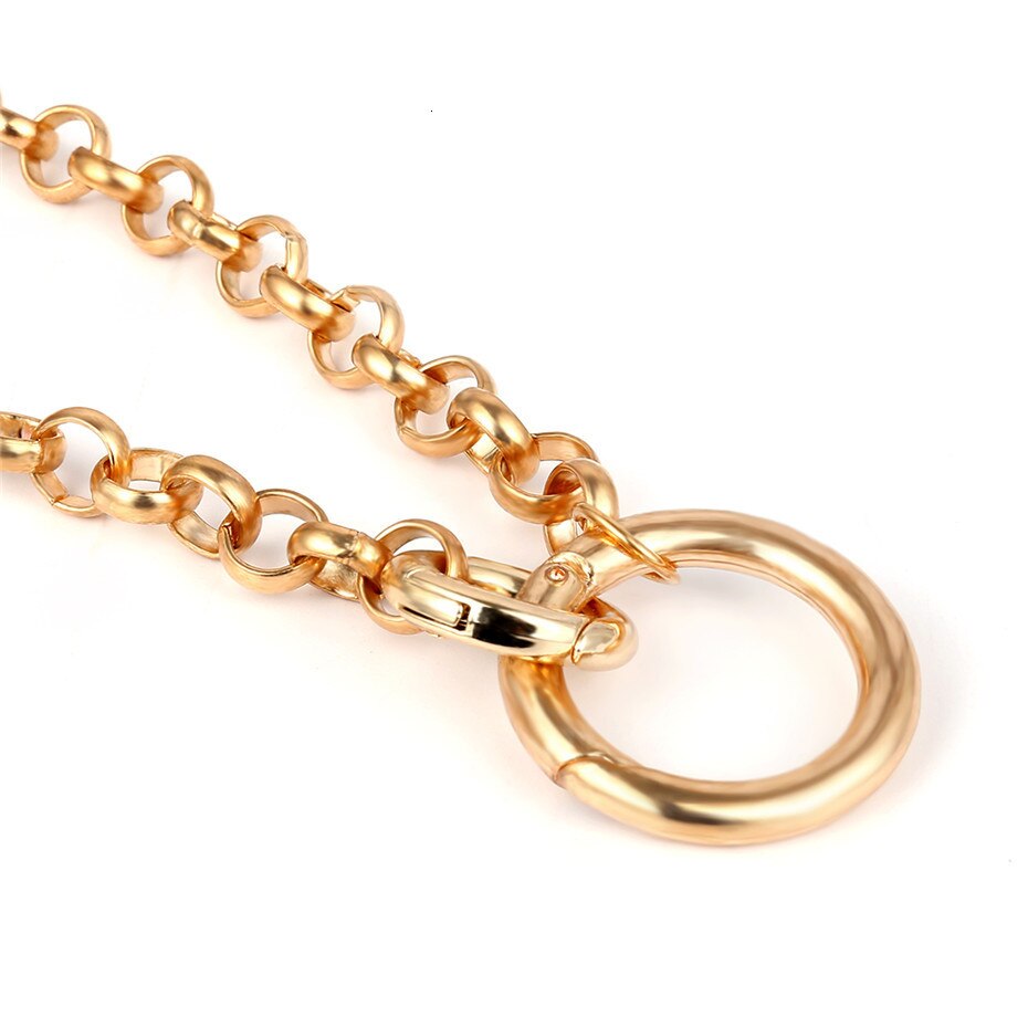 Choker Necklaces with Circle Shaped Pendants Choker Necklaces with Circle Shaped Pendants