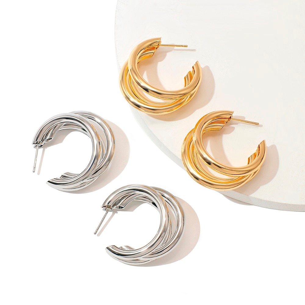 Women's Fashion Round Hoop Earrings Women's Fashion Round Hoop Earrings