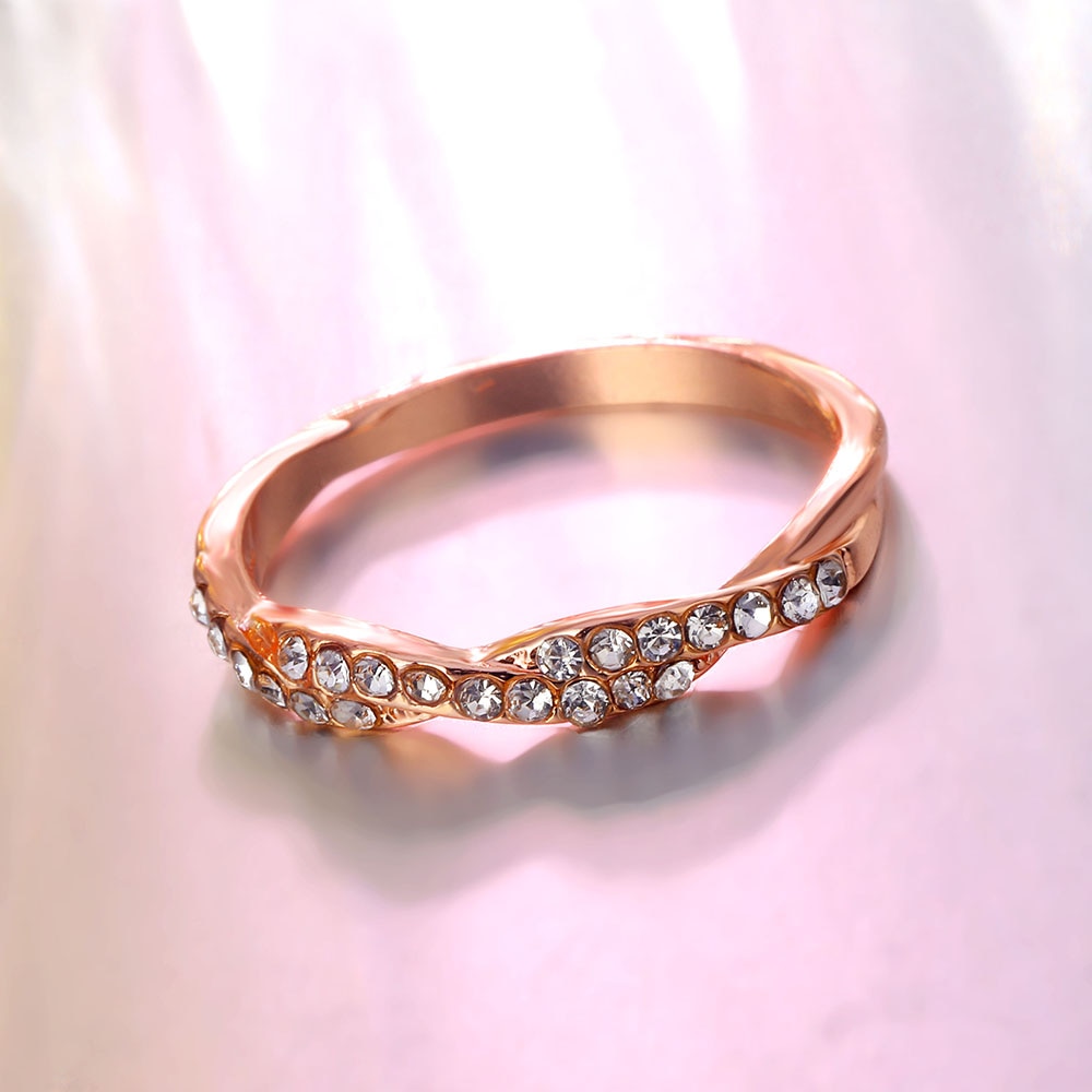 Women's Crystal Braid Ring Women's Crystal Braid Ring