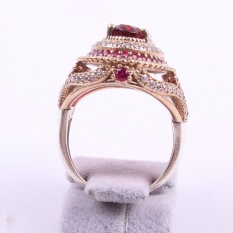 Women's Crystal Patterned Rings