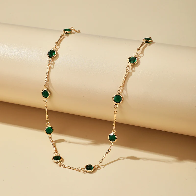 Green Rhinestone Chain Choker Green Rhinestone Chain Choker