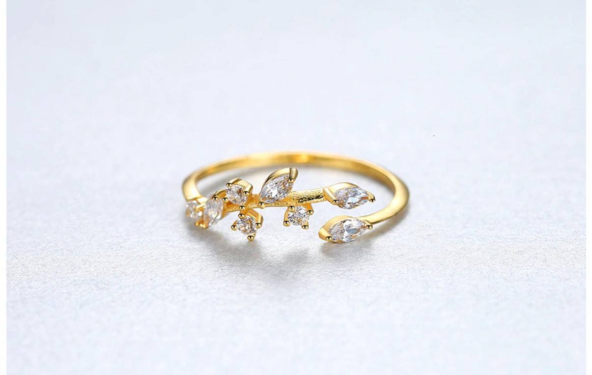 Women's 925 Sterling Silver Olive Leaf Ring Women's 925 Sterling Silver Olive Leaf Ring