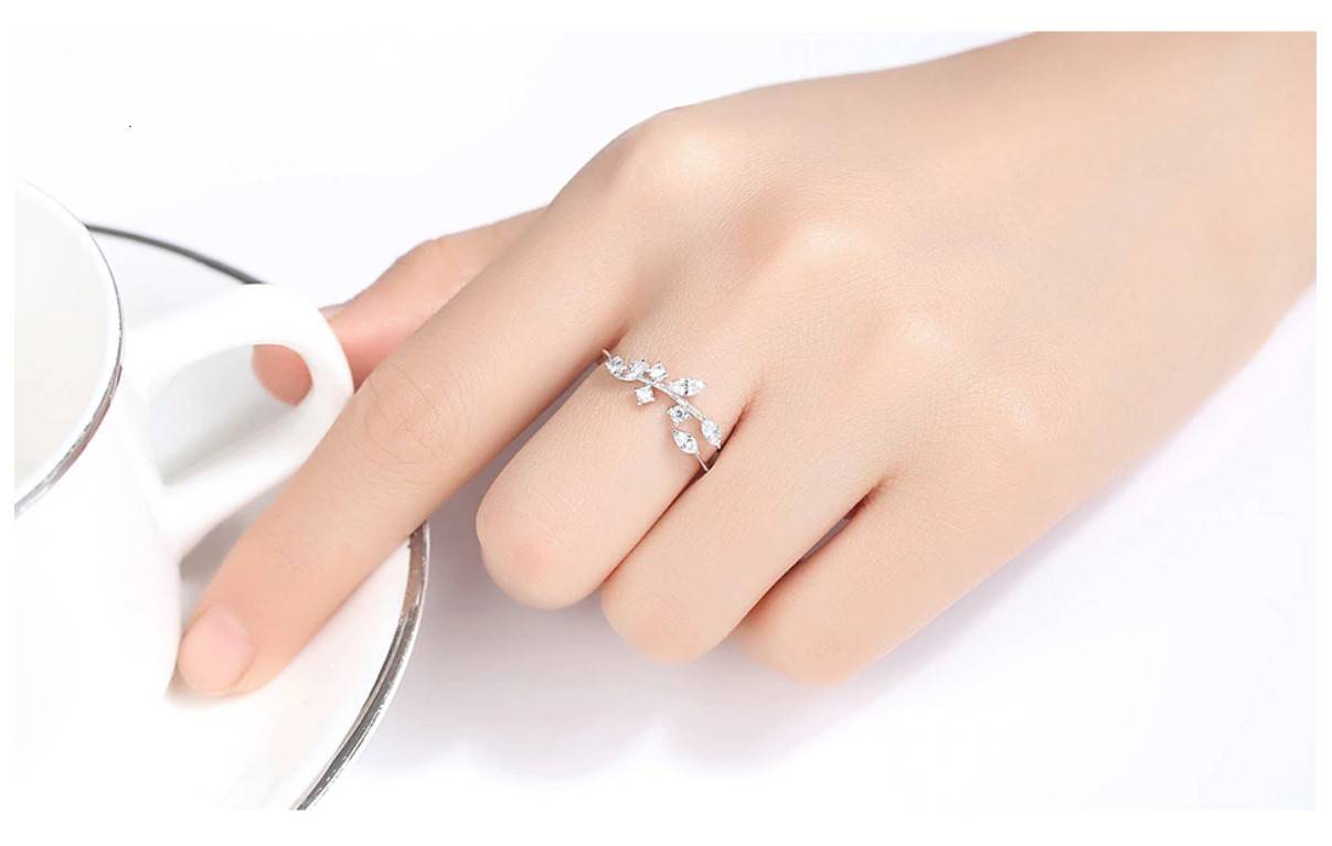 Women's 925 Sterling Silver Olive Leaf Ring Women's 925 Sterling Silver Olive Leaf Ring